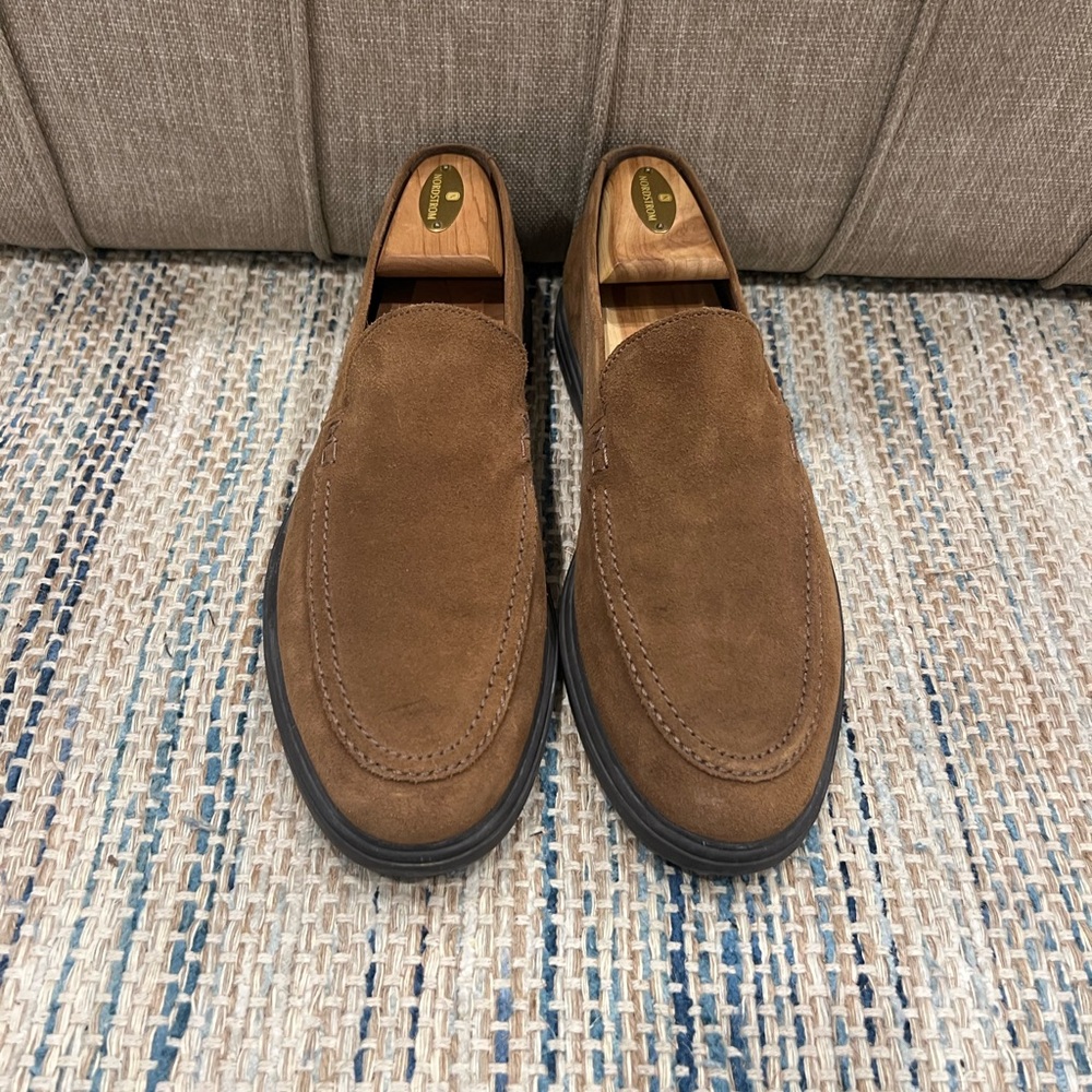 Peter Millar Light Brown Suede Men's Slip-Ons